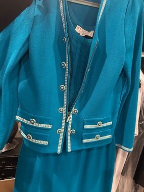 St. John Collection vintage Nautical Knit 3 Piece Set Size 4